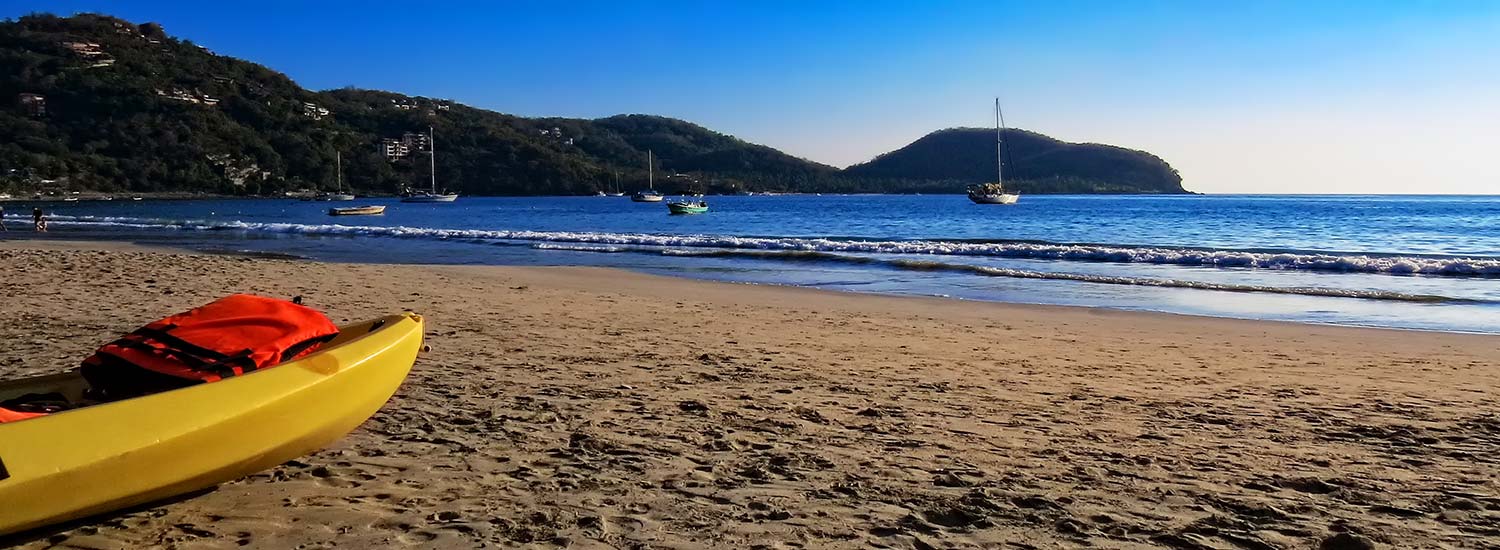 A kayak on La Ropa Beach