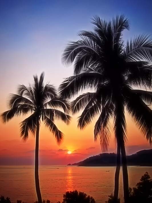 La Ropa Beach sunset in Zihuatanejo