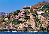 Cliffside lodgings at north end of La Ropa Beach