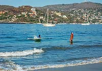 Learning to use a stand-up paddleboard (SUP)